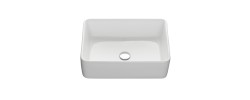 Раковина накладная на столешницу Mila прямоугольная, белая 500x190x350  Roca