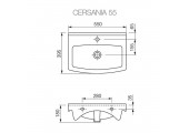 Умывальник Cersania 55 Cersanit Умывальник Cersania 55 Cersanit