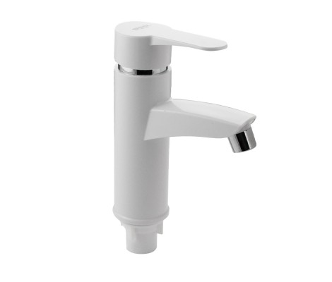 Смеситель для умывальника, шаровый, из АБС пластика белый 599 Brimix