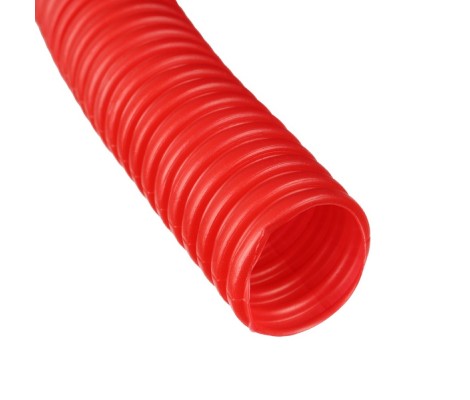 Труба гофрированная CorrugatedPipe 16 мм красная Dn 25 мм 50 м Heisskraft