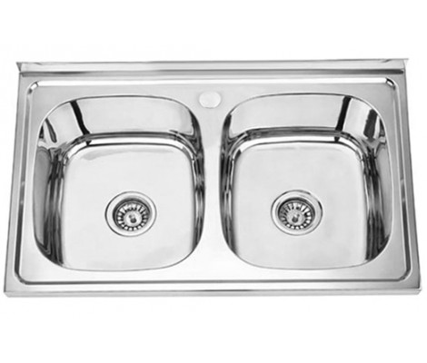 Мойка накладная Z8050D-08-180DE Double satin Zerix