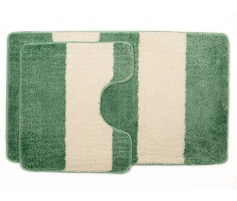 Комплект ковриков для ванны BeMaks Multi из 2 шт 60х100/60х50см 153-154 18мм зеленый Aqua-Prime
