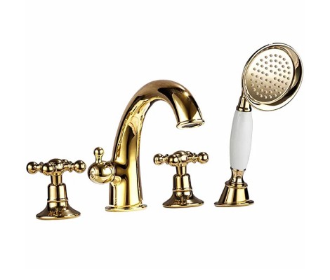 Смеситель для ванны G1189-6 золото, врезной GAPPO