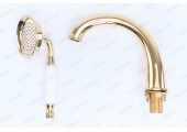 Смеситель для ванны G1189-6 золото, врезной GAPPO