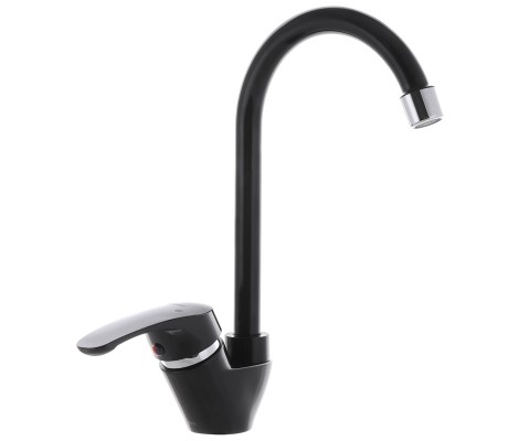 Смеситель для кухни Afina-011 без подводки черный Plamix