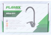 Смеситель для кухни Afina-011 без подводки черный Plamix
