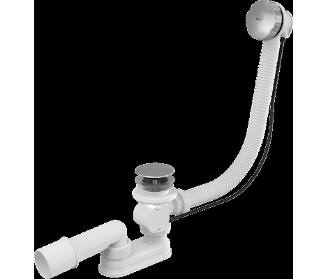 Сифон для ванны автомат комплект металл 57cm ALKAPLAST Сифон для ванны автомат комплект металл 57cm ALKAPLAST