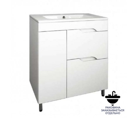 Тумба Валенсия 756 для умывальник Комфорт 80 белая Flamenco