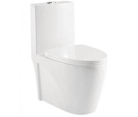 Унитаз монолит RD08, безободковый, с сиденьем дюропласт, SC, белый Redo