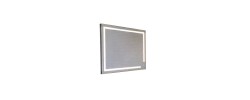 Зеркало 60*80 LED подсветкой 4000К 9,6 Вт/м с сенсорный выключатель, унив. крепление 408 в стальн алюм.проф КЗСК