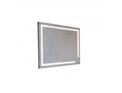 Зеркало 60*80 LED подсветкой 4000К 9,6 Вт/м с сенсорный выключатель, унив. крепление 408 в стальн алюм.проф КЗСК