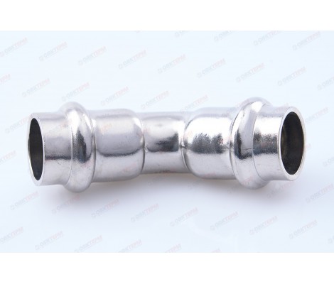 Угол пресс 45°х15 из нержавеющей стали двухраструбный ZTI.559.001515 TIM 