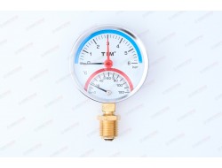 Термоманометр 6 bar нижнее подключение Y-80-6 TIM