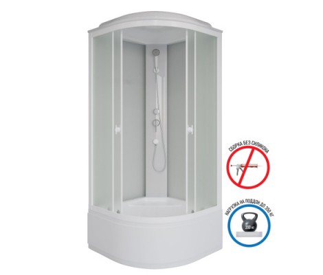 Душевая кабина Promo P90/40/MT высокий поддон 900х900х2150 Niagara