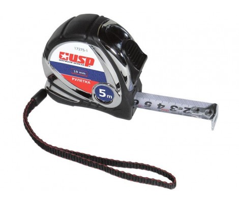 Рулетка Autostop ABS хром 3мх16мм пластик USP