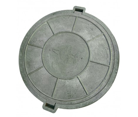 Люк тяжелый 3т Л круглый (ДН650/ДВ580хВ115) ЗЕЛЕНЫЙ