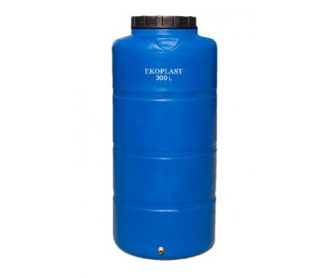 Емкость  ЭКОПЛАСТ       300л   вертикальная  Синяя ОВБ 300  (в125*д59)