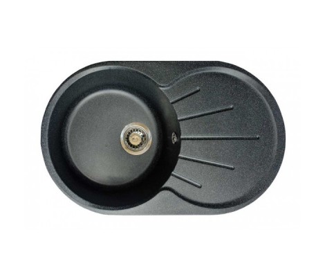 Мойка керамогранитная Hiekka Musta 27 овальная, черная Granmill