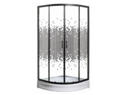 Душевое ограждение ALIOTTI ALT-8015MB 90*90*194 (стекло 4 мм,высокий поддон) 2 места