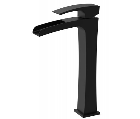 Смеситель для умывальника KB-15007-05 высокий водопад черный Koer