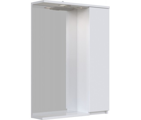 Зеркальный шкаф Квадро 70 П 1/дв, белый San Star