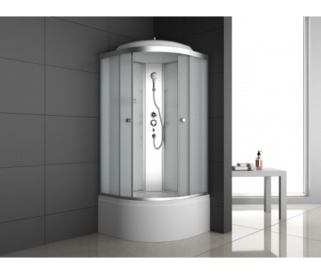 Душевая кабина ODA-8402 P 100*100*215 (матовое стекло 4мм, глубокий поддон)