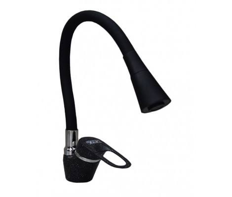 Смеситель для кухни 336-65 с гибким гусаком млечный АлмазМрамор Смеситель для кухни 336-65 с гибким гусаком млечный АлмазМрамор