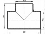 Тройник круглый пластмассовый 150 ТП Эвент
