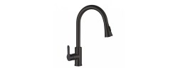 Смеситель для кухни NEO-014 &Oslash;40 черный, с выдвижной лейкой, нержавеющая сталь Champion