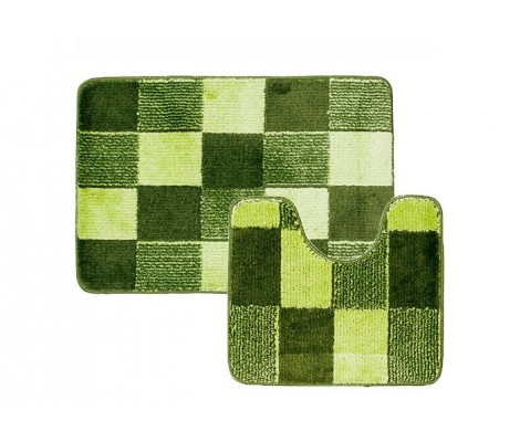 Комплект ковриков для ванны Classic Color из 2 шт 60х100/50х60см 11мм зеленый Banyolin