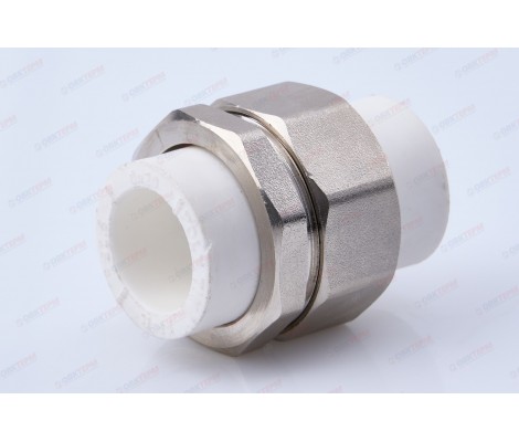 Разборное  соединение 20  труба-труба ВВ   (белый)   (120/10)  (TIM)