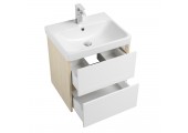 Тумба подвесная 55, Сканди 55 Белый/Дуб Верона под умывальник Адриана 55 Aquaton