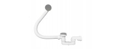 Сифон для ванн плоский Агура с переливом 60см и гибкой трубой 1 1/2