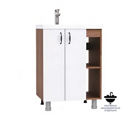 Тумба напольная 75 Брит дерево/белый софт под умывальник Комфорт 75 Franceska