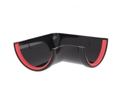 Угол желоба составной 90-150° Классика 120 ПВХ графит RAL 7024 Grand Line Угол желоба составной 90-150° Классика 120 ПВХ графит RAL 7024 Grand Line