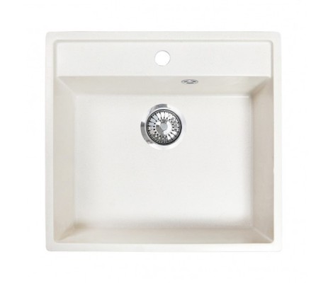 Мойка керамогранитная 38 прямоугольная 560*490*195 мм белая + блестки Granmill Мойка керамогранитная 38 прямоугольная 560*490*195 мм белая + блестки Granmill
