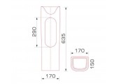 Пьедестал W Universal Home de luxе Gesso 