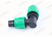 Угол зажимной для капельной ленты 16мм PL-002.3 Plamix