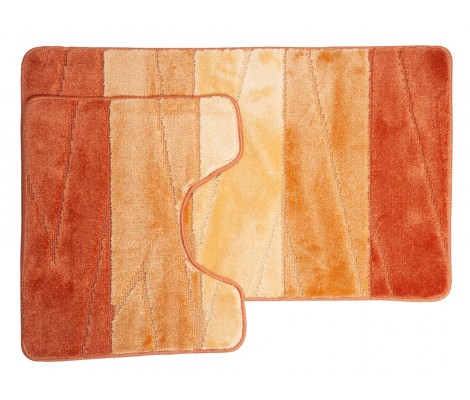Комплект ковриков для ванны Enigma из 2 шт 50х80/40х50см 12мм терракотовый Aqua-Prime