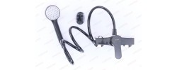 Смеситель д/душ.кабины, PLAMIX Mario-003 SET BLACK (со шлангом, лейкой и кронштейном) (30шт/ящ)