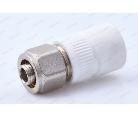 Муфта 20*16 комбинированная для соединения PPR-PEX трубы евроконус Valfex