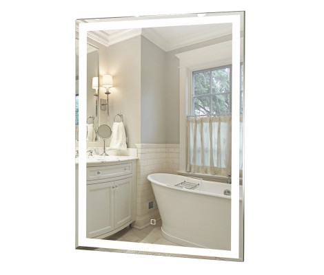 Зеркало с подсветкой Рига, 60х80 см (модуль МФМ, сенсорный выключатель, холодный свет 6000К Silver Mirrors