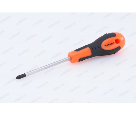 Отвертка крестовая Мастер №2 100мм CrV с двухкомпонентной ручкой Santool