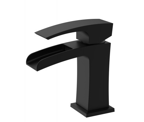 Смеситель для умывальника KB-14007-05 водопад черный Koer