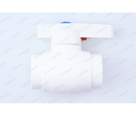 Кран шаровый 32 латунный шар белый Prime Pro Aqua