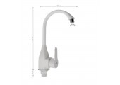 Смеситель для кухни из АБС пластика белый 591 Brimix Смеситель для кухни из АБС пластика белый 591 Brimix