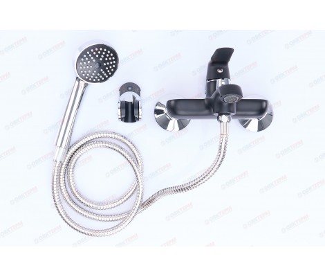 Смеситель для ванны Tiger 009 короткий черный Euro &Oslash;40 Mixxus Premium 