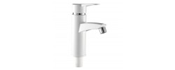 Смеситель для умывальника Sergio-001 белый, без подводки &Oslash;40 Plamix