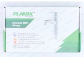 Смеситель для умывальника Sergio-001 белый, без подводки &Oslash;40 Plamix