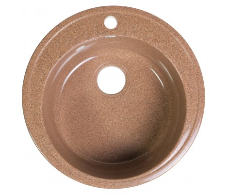 Мойка керамогранитная S-5 круглая терракот глянец Simgran